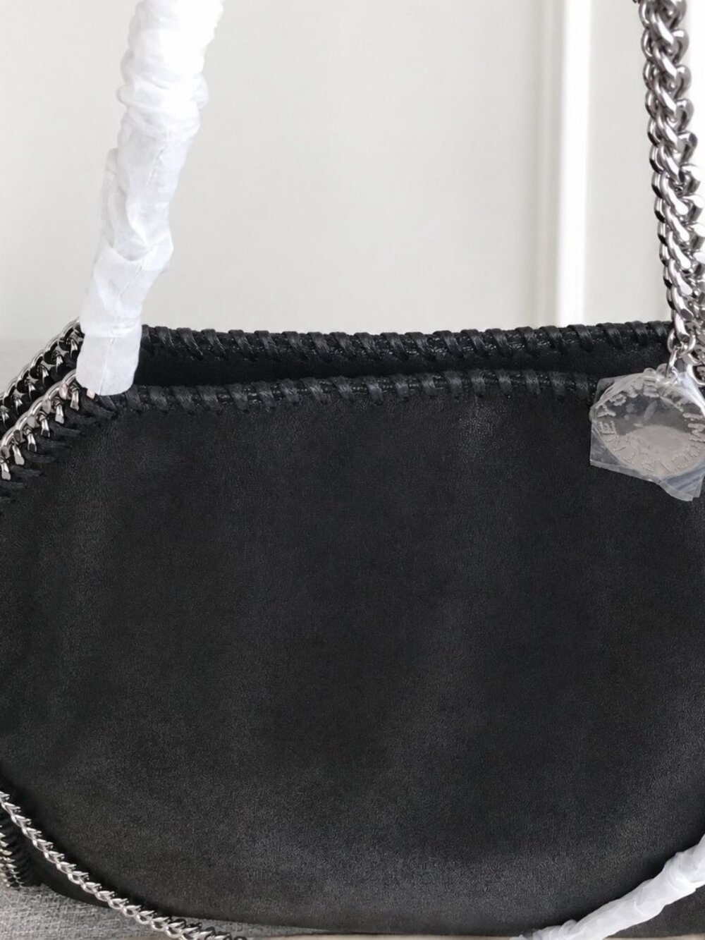 Black Woven Chain Tote + Zip Pouch Set - Picture 10 of 10